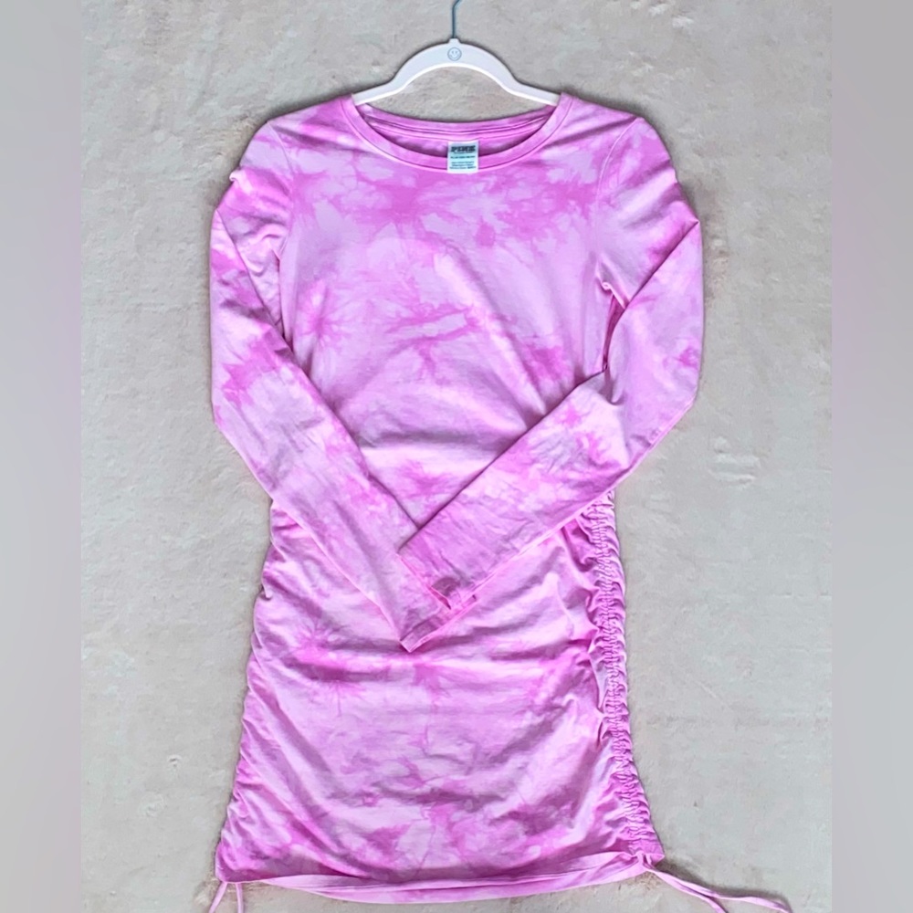 Cute Pink Tie-Dye Dress